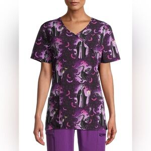 Scrubstar Disney "Maleficent Night" Women's Scrub Top